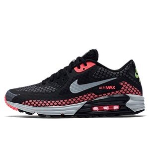 Nike Air Max Lunar 90 Black Silver Hot Lava Size 9